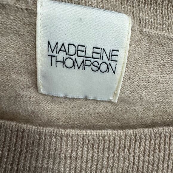 Madeleine Thompson Cashmere Crew Neck Sweater Tan Soft Luxury Small - Picture 7 of 8